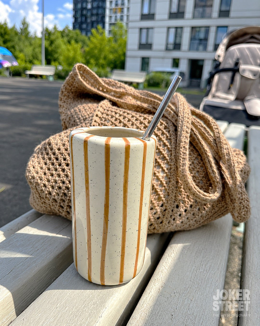 Caramel Drip Ceramic Tumbler